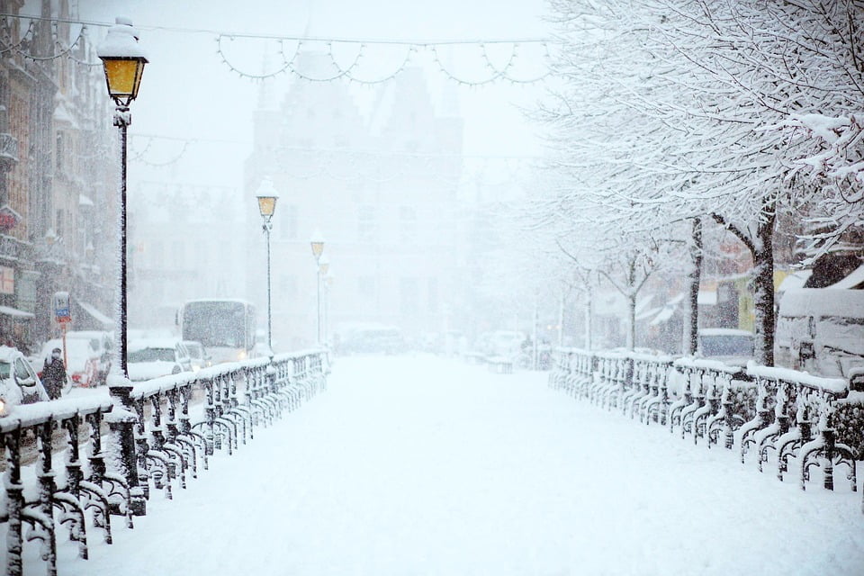 Neige Paris Ile De France Route Bloquee