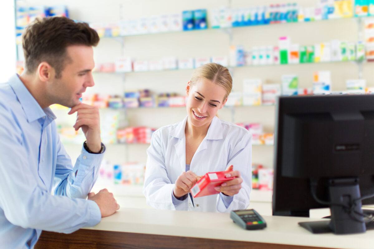 Pharmacist,and,client,at,pharmacy