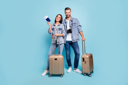 Full,length,photo,of,married,people,holding,trolley,hug,embrace