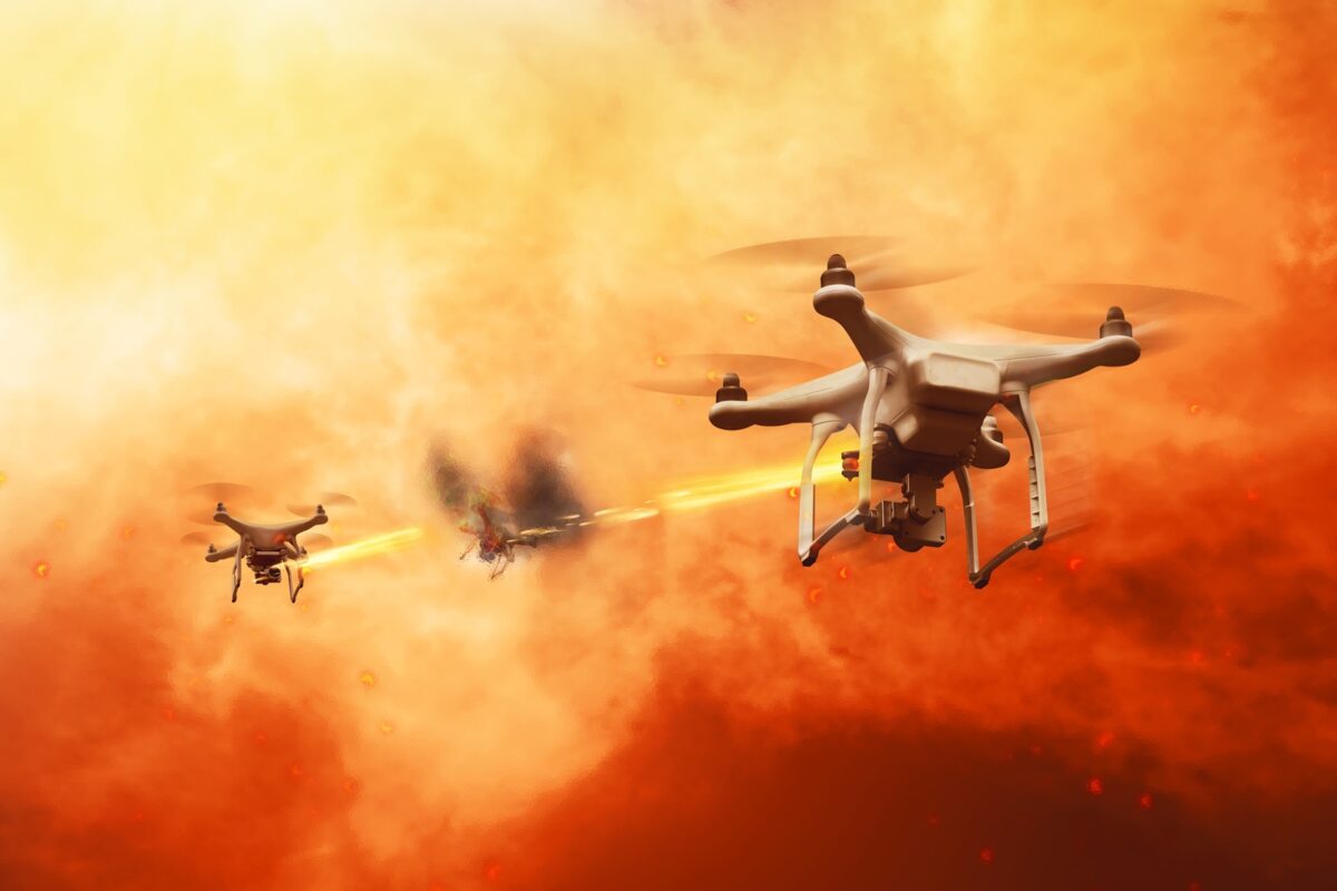 guerre, drone, russie, chine, bataille, champ, technologie