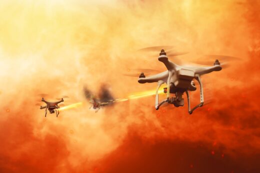 guerre, drone, russie, chine, bataille, champ, technologie
