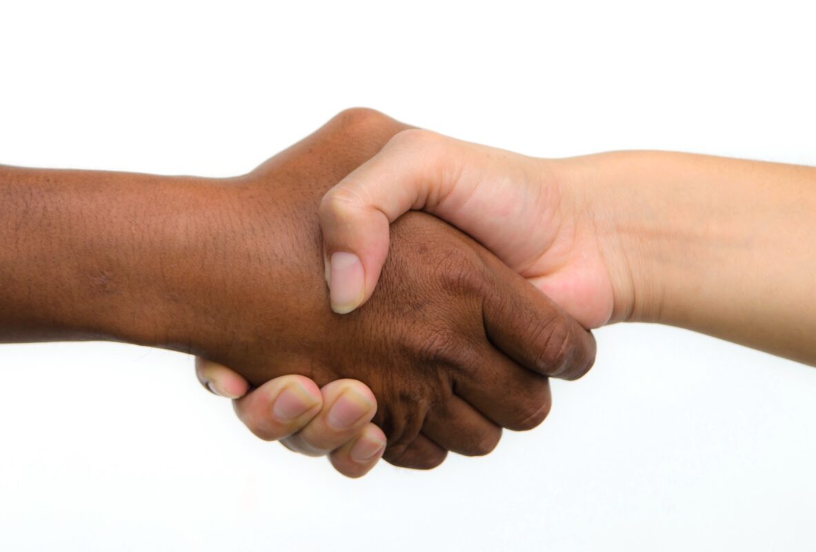 Handshake,of,friendship,isolated,on,white,background