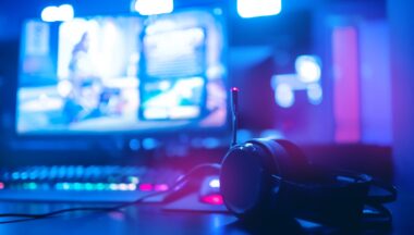 Professional,headphones,with,microphone,for,video,games,and,cyber,sports