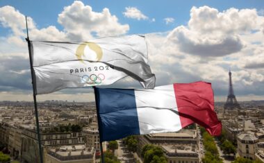 Paris,,france,,march,2023:,top,view,of,flag,of,french