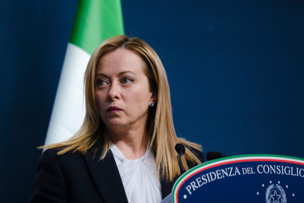 Italy's,prime,minister,giorgia,meloni,speaks,during,a,press,conference