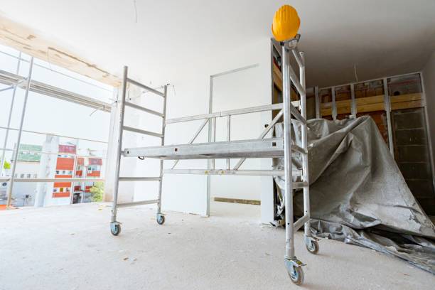 échafaudage roulant pour un chantier de construction